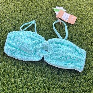 Women’s Aqua Lace One-Piece Swim Top by